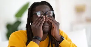 Person experiencing allergies.