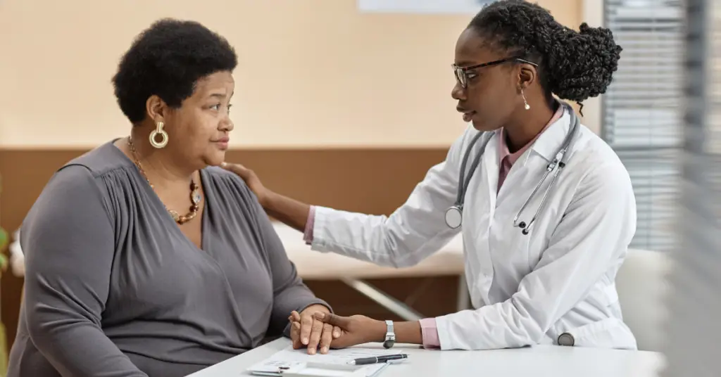 Woman-getting-counselling-on-mental-health