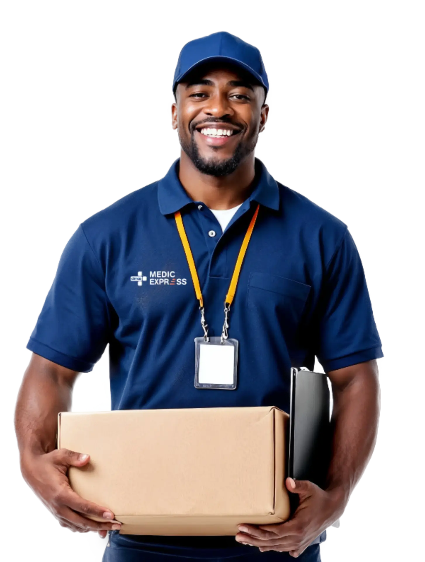 Cimas Medic Express delivery representative providing medication delivery services to Cimas members through Cimas pharmacies in Zimbabwe.